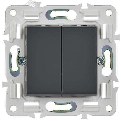 SKANDY Выключатель 2-клавишный перекрестный 10А SK-V06T титан IEK - фото 2