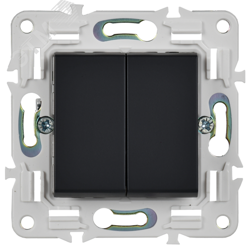 SKANDY Выключатель 2-клавишный перекрестный 10А SK-V06G графит IEK - фото 2