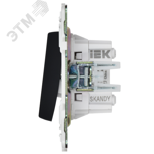 SKANDY Выключатель 2-клавишный перекрестный 10А SK-V06G графит IEK - фото 3