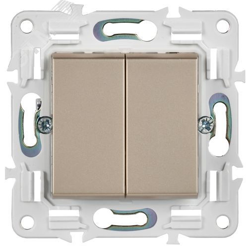 SKANDY Выключатель 2-клавишный перекрестный 10А SK-V06Sa песочный IEK - фото 2