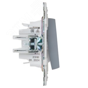 SKANDY Выключатель 3-клавишный 10А SK-V11Gr серый IEK - фото 4