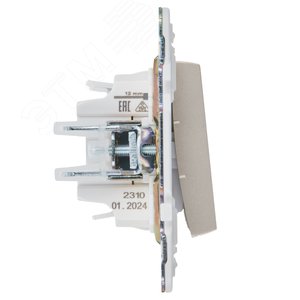 SKANDY Выключатель 3-клавишный 10А SK-V11Sh шампань IEK - фото 4