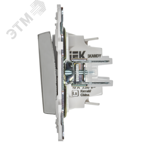 SKANDY Выключатель 3-клавишный 10А SK-V11N никель IEK - фото 4