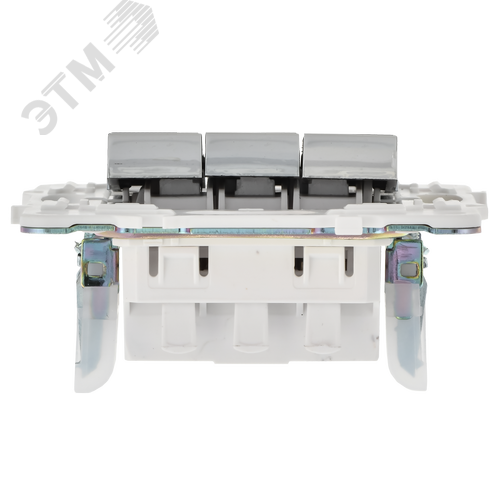 SKANDY Выключатель 3-клавишный 10А SK-V11N никель IEK - фото 5