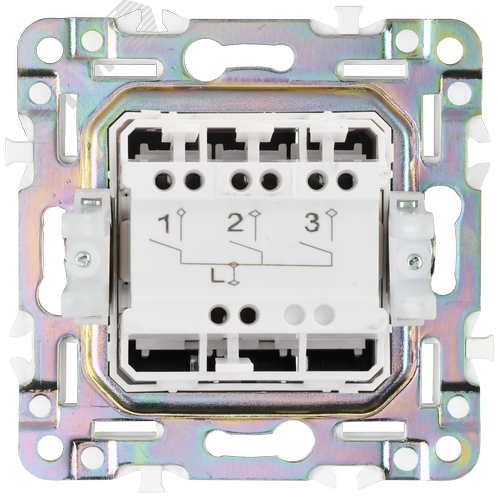 SKANDY Выключатель 3-клавишный 10А SK-V11N никель IEK - фото 6