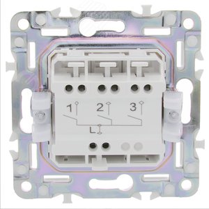 SKANDY Выключатель 3-клавишный 10А SK-V11G графит IEK - фото 3