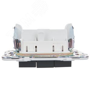 SKANDY Выключатель 3-клавишный 10А SK-V11G графит IEK - фото 5