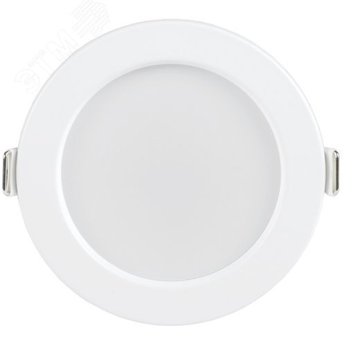 Светильник декоративный светодиодный LED встраиваемый ДВО 1611 белый круг 7Вт 3000К IP20 - фото 1