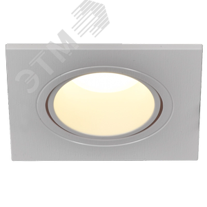 Светильник 4101 встраиваемый декоративный под лампу MR16 квадрат пластиковый белый - фото 3