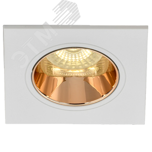 Светильник 4107 встраиваемый декоративный поворотный под лампу GU10 белый/золото пластик - фото 3