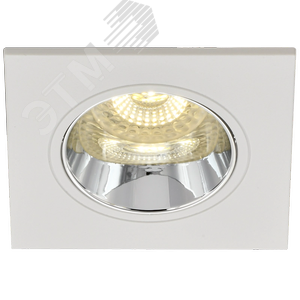 Светильник 4107 встраиваемый декоративный поворотный под лампу GU10 белый/хром пластик - фото 3