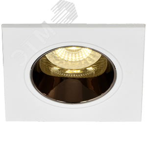 Светильник 4107 встраиваемый декоративный поворотный под лампу GU10 белый/шоколад пластик - фото 4