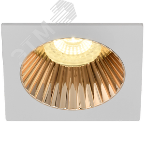 Светильник 4109 встраиваемый декоративный поворотный под лампу GU10 белый/золото пластик - фото 4