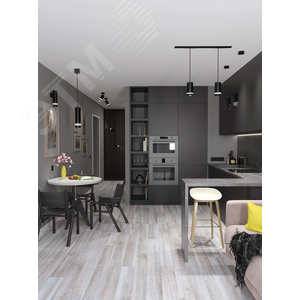 Светильник 4117 декоративный трековый на шинопровод подвесной под лампу GU10 черный - фото 4