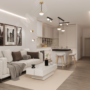 Светильник на шинопроводе 4118 декоративный трековый спот поворотный под лампу GX53 золото - фото 4