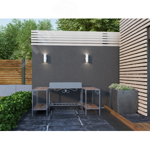 Светильник уличный декоративный для наружного освещения 5108 настенный под лампу 2хGU10 двусторонний IP65 белый - фото 4