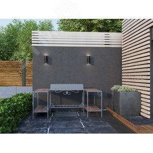 Светильник декоративный уличный для наружного освещения 5108 настенный под лампу 2хGU10 IP65 черный - фото 4