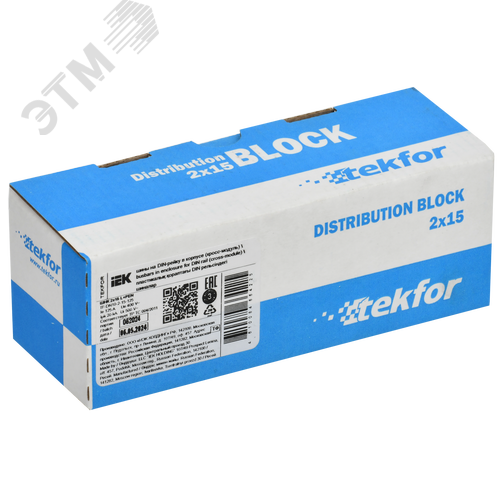 TEKFOR Шины на DIN-рейку (кросс-модуль) ШНК 2х15 L+PEN IEK - фото 2