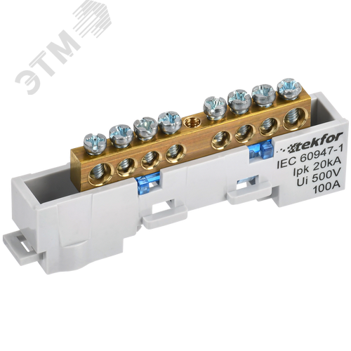Изображение товара TEKFOR Шина N ноль неизолированная на универсальном держателе 6х9-8-С IEK (шт)