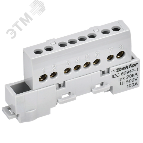 TEKFOR Шина L фаза изолированная на универсальном держателе 6х9-8-Ср IEK - фото 1