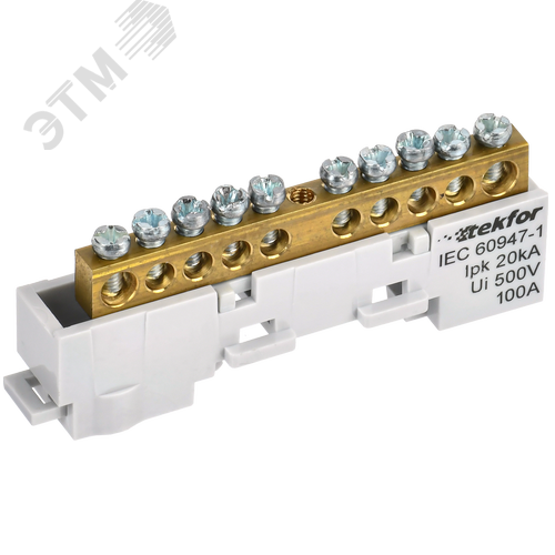 Изображение товара TEKFOR Шина L фаза неизолированная на универсальном держателе 6х9-10-Ср IEK (шт)