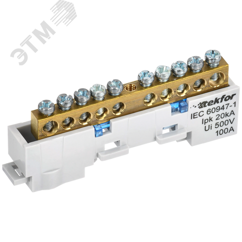 TEKFOR Шина N ноль неизолированная на универсальном держателе 6х9-10-С IEK - фото 1