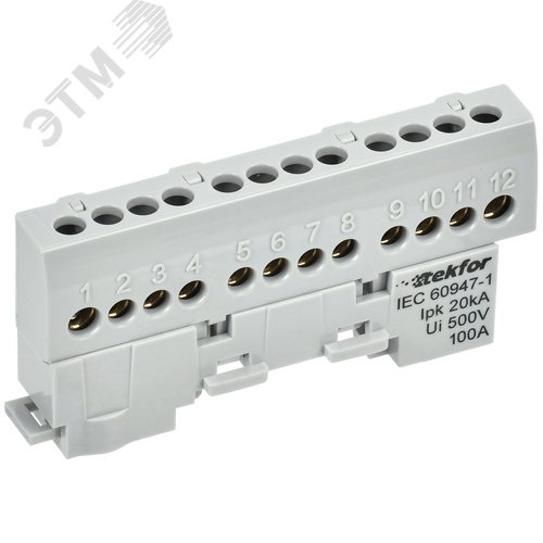 TEKFOR Шина L фаза изолированная на универсальном держателе 6х9-12-Ср IEK - фото 1