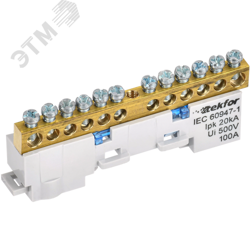 TEKFOR Шина N ноль неизолированная на универсальном держателе 6х9-12-С IEK - фото 1