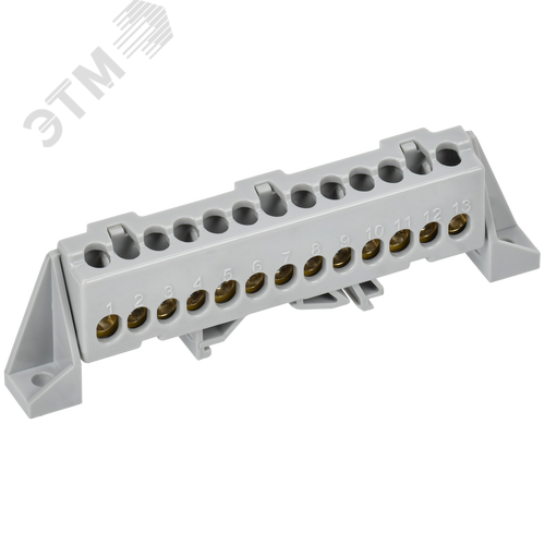 Изображение товара TEKFOR Шина L фаза в комбинированном DIN-изоляторе Стойка 6х9-13-Ср IEK (шт)