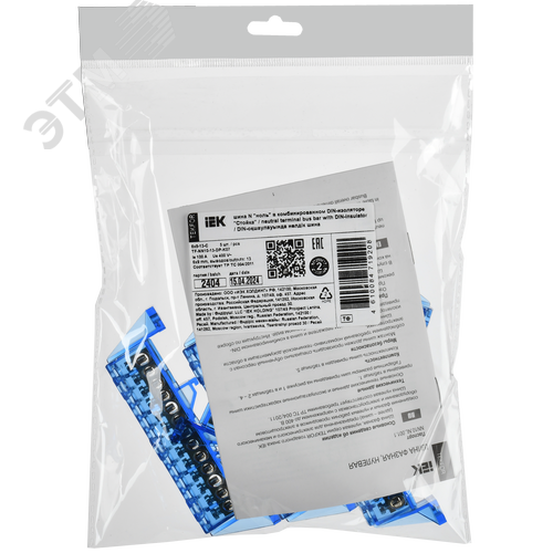 TEKFOR Шина N ноль в комбинированном DIN-изоляторе Стойка 6х9-13-С IEK - фото 2