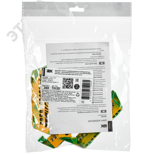 TEKFOR Шина PE земля в комбинированном DIN-изоляторе Стойка 6х9-13-ЖЗ IEK - фото 2