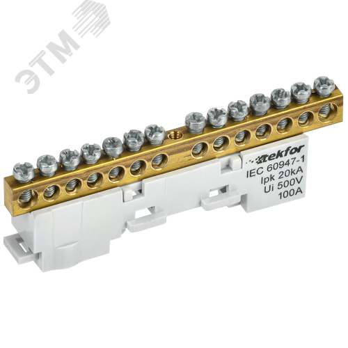 Изображение товара TEKFOR Шина L фаза неизолированная на универсальном держателе 6х9-14-Ср IEK (шт)