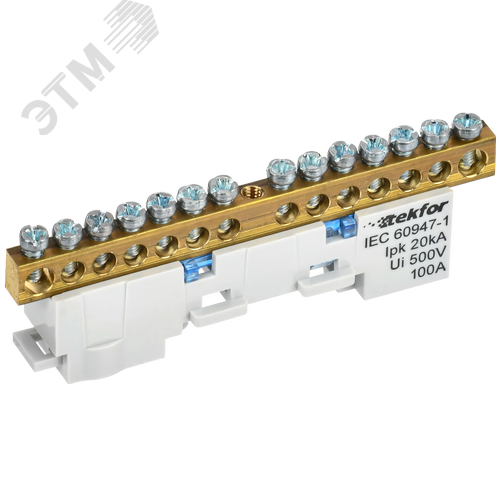 TEKFOR Шина N ноль неизолированная на универсальном держателе 6х9-14-С IEK - фото 1