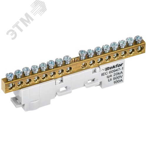 Изображение товара TEKFOR Шина L фаза неизолированная на универсальном держателе 6х9-16-Ср IEK (шт)