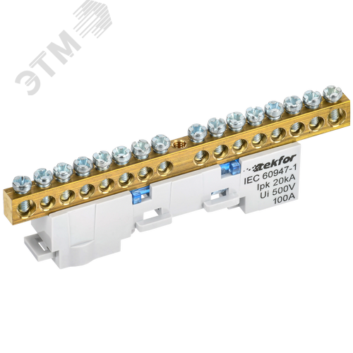 TEKFOR Шина N ноль неизолированная на универсальном держателе 6х9-16-С IEK - фото 1