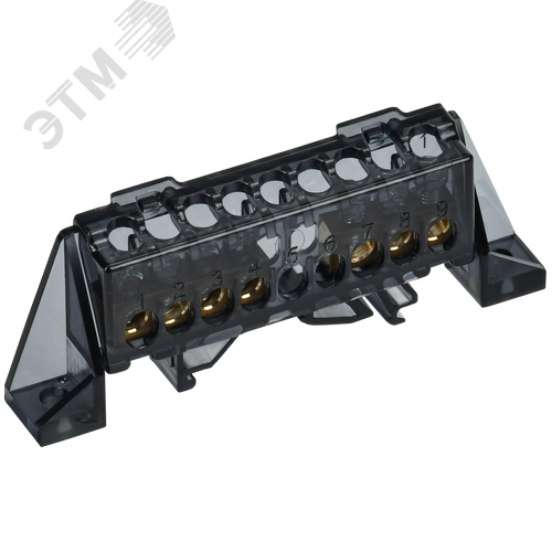 Изображение товара TEKFOR Шина N ноль в комбинированном DIN-изоляторе Стойка 6х9-(3+4)-Ч IEK (шт)