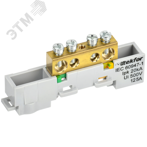 Изображение товара TEKFOR Шина PE земля неизолированная на универсальном держателе 8х12-4-Ж IEK (шт)