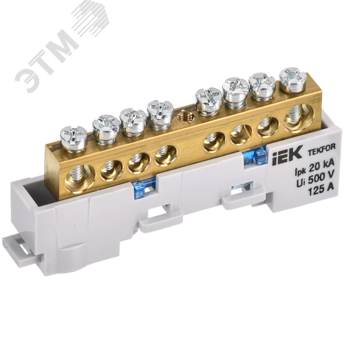 TEKFOR Шина N ноль неизолированная на универсальном держателе 8х12-8-С IEK - фото 1