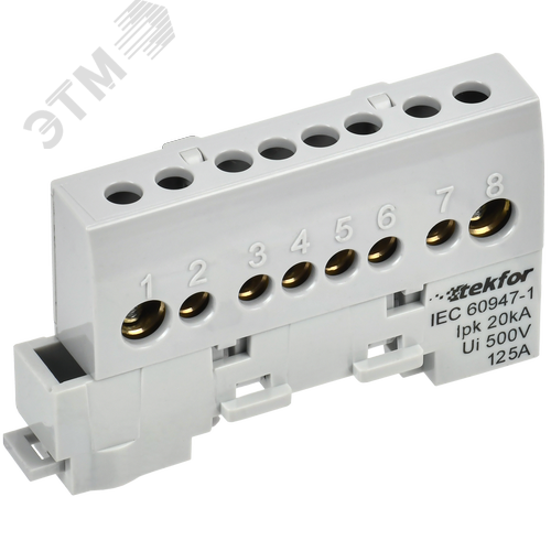 TEKFOR Шина L фаза изолированная на универсальном держателе 8х12-8-Ср IEK - фото 1