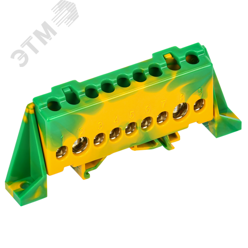 Изображение товара TEKFOR Шина PE земля в комбинированном DIN-изоляторе Стойка 8х12-9-ЖЗ IEK (шт)