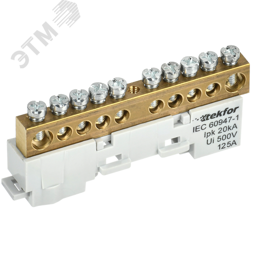 Изображение товара TEKFOR Шина L фаза неизолированная на универсальном держателе 8х12-10-Ср IEK (шт)