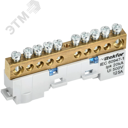 TEKFOR Шина N ноль неизолированная на универсальном держателе 8х12-10-С IEK - фото 1