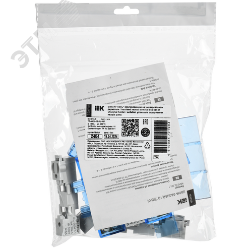 TEKFOR Шина N ноль изолированная на универсальном держателе 8х12-10-С IEK - фото 2