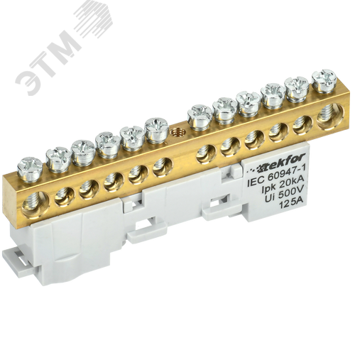 TEKFOR Шина L фаза неизолированная на универсальном держателе 8х12-12-Ср IEK - фото 1