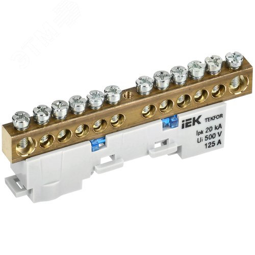 TEKFOR Шина N ноль неизолированная на универсальном держателе 8х12-12-С IEK - фото 1