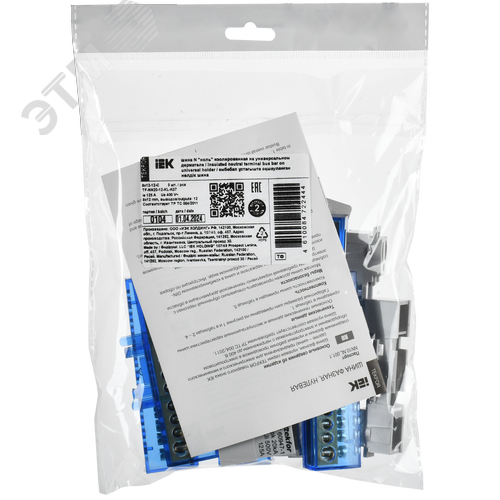 TEKFOR Шина N ноль изолированная на универсальном держателе 8х12-12-С IEK - фото 2