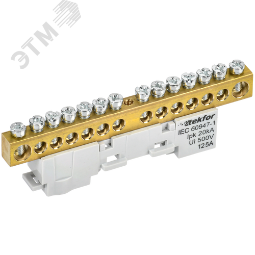 Изображение товара TEKFOR Шина L фаза неизолированная на универсальном держателе 8х12-14-Ср IEK (шт)