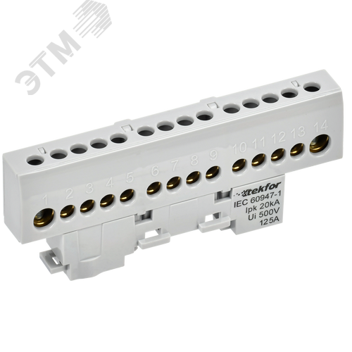 TEKFOR Шина L фаза изолированная на универсальном держателе 8х12-14-Ср IEK - фото 1