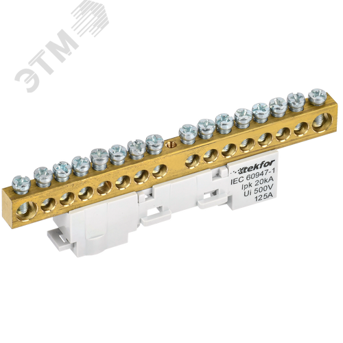 Изображение товара TEKFOR Шина L фаза неизолированная на универсальном держателе 8х12-16-Ср IEK (шт)