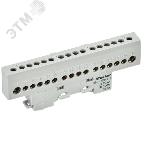 Изображение товара TEKFOR Шина L фаза изолированная на универсальном держателе 8х12-16-Ср IEK (шт)